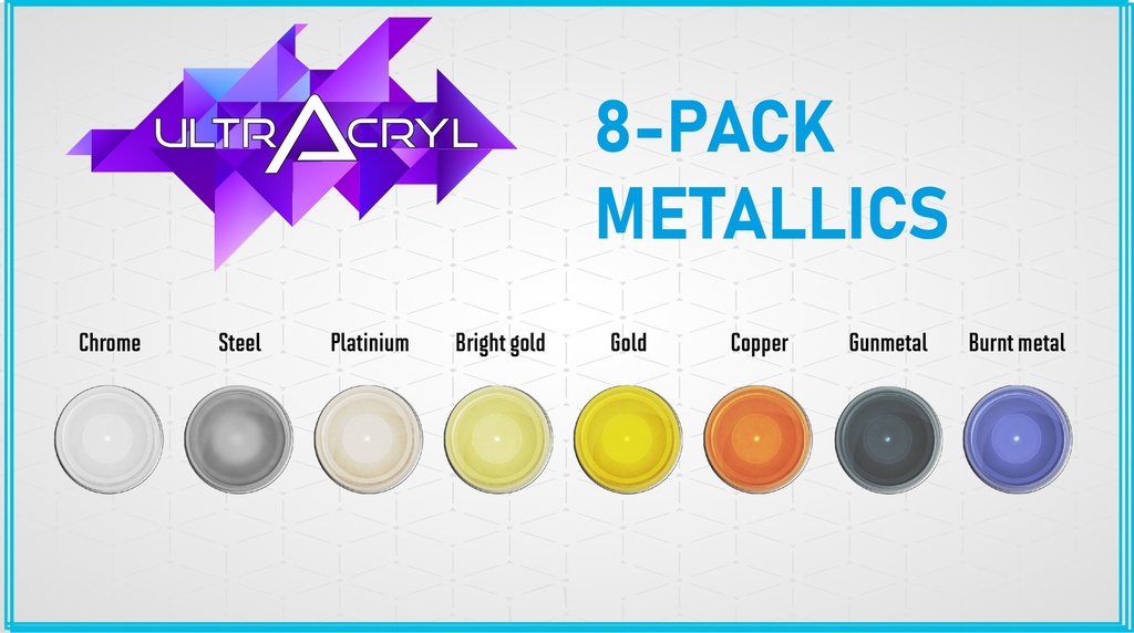 8er Set Metal